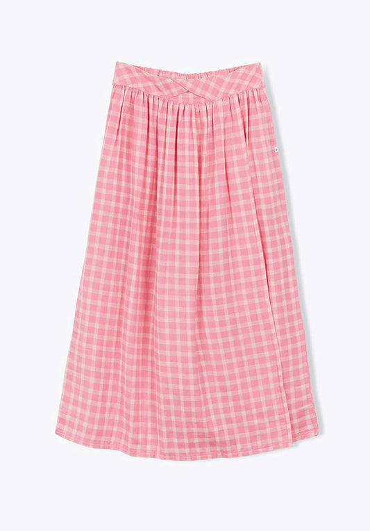 Skirt Wj14 Carreaux Fe Skir Rose-13