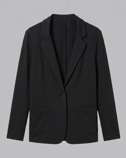 Majestic | Single-Breasted Fluid Jacket in Noir