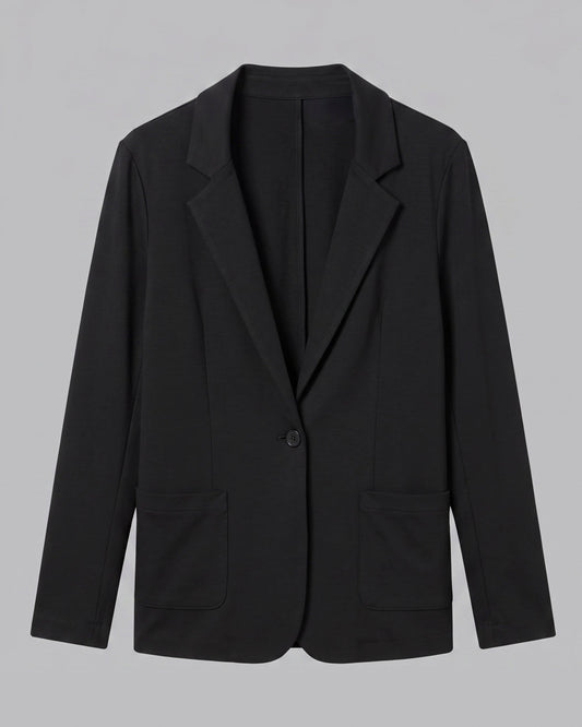 Majestic | Single-Breasted Fluid Jacket in Noir