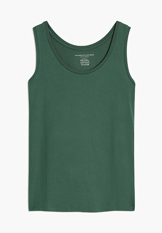 Majestic | Tank - Sculpted Viscose Essential Malachite