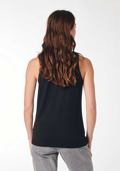Majestic | Linen Tank Top, Fitted Silhouette Noir