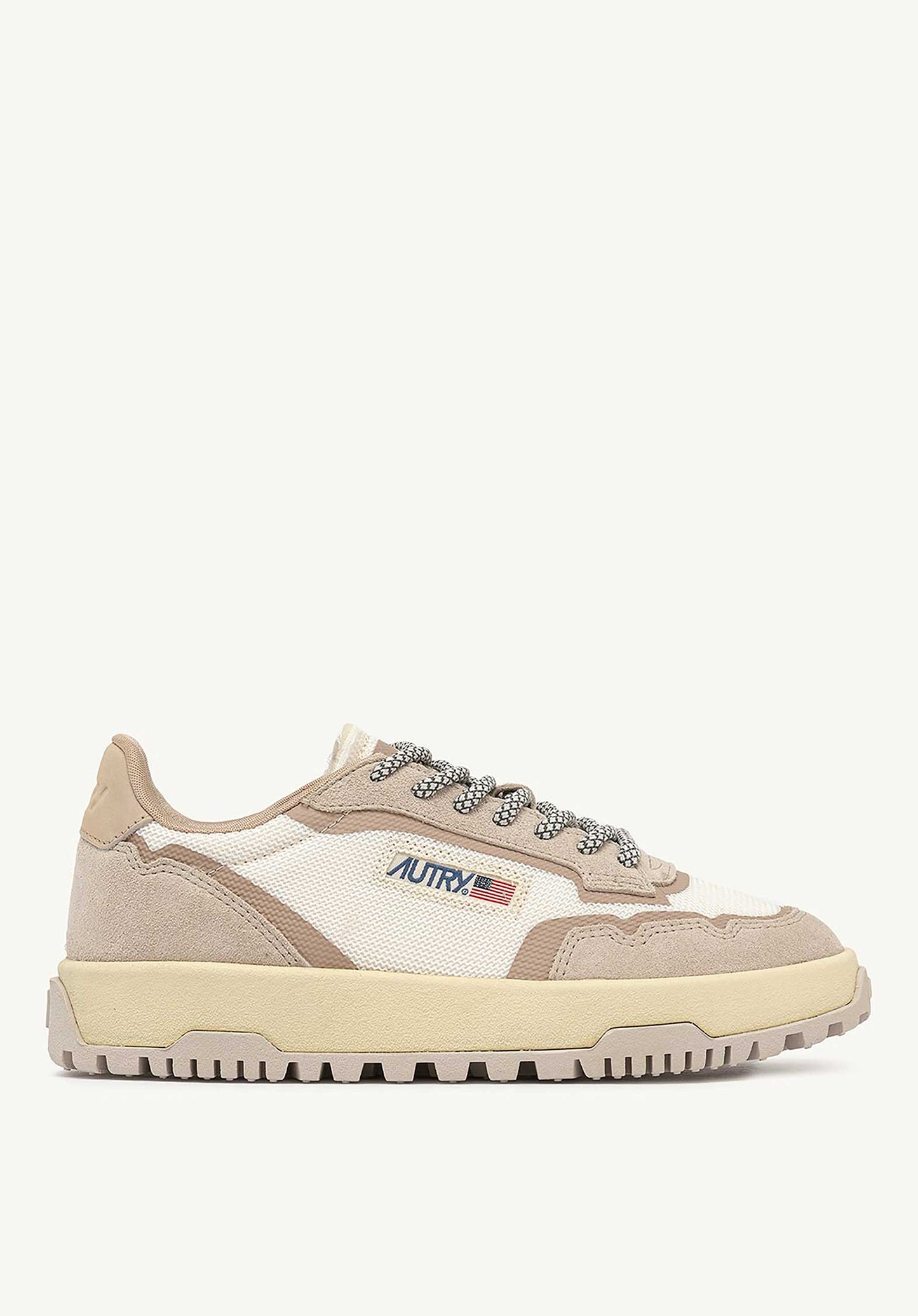 Autry | Wildpace Low Sneaker - Mesh & Suede White-Sand