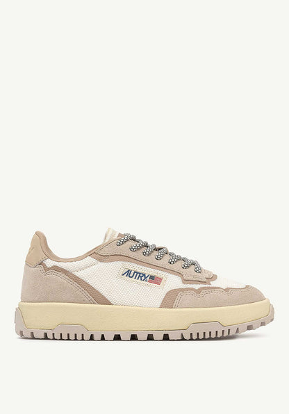 Autry | Wildpace Low Sneaker - Mesh & Suede White-Sand