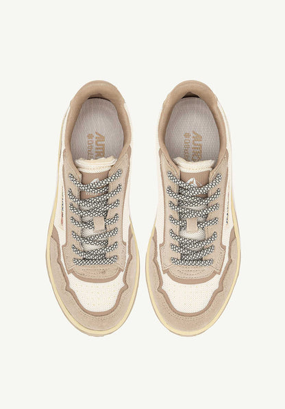 Autry | Wildpace Low Sneaker - Mesh & Suede White-Sand