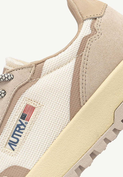 Autry | Wildpace Low Sneaker - Mesh & Suede White-Sand