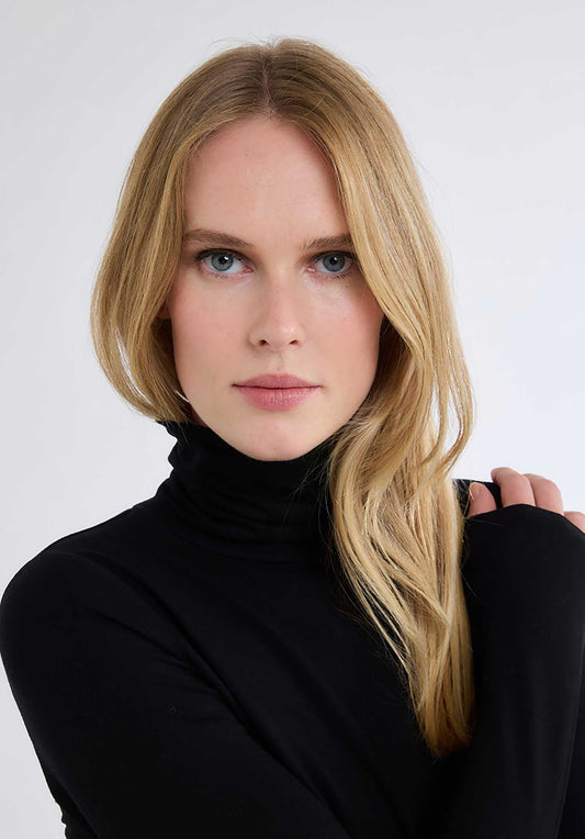 Majestic | Second-Skin Turtleneck - Black