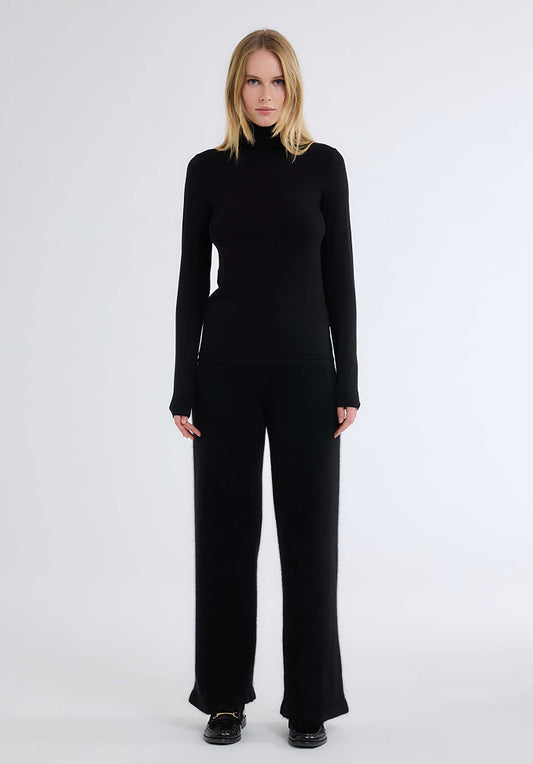 Majestic | Second-Skin Turtleneck - Black