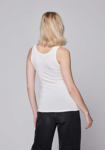 Majestic | Tank 001 - White Viscose Essential