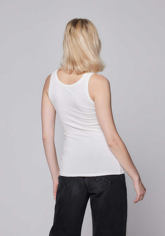 Majestic | Tank 001 - White Viscose Essential