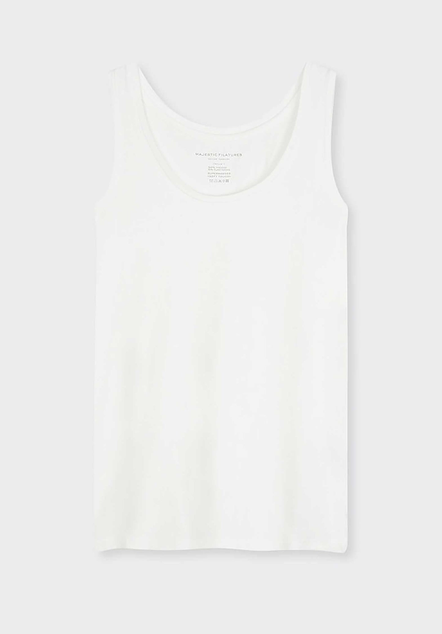 Majestic | Tank 001 - White Viscose Essential