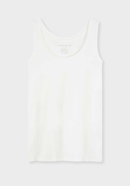 Majestic | Tank 001 - White Viscose Essential