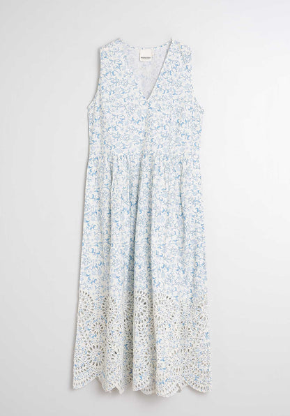Embroidered Poplin D Mc195 Azul