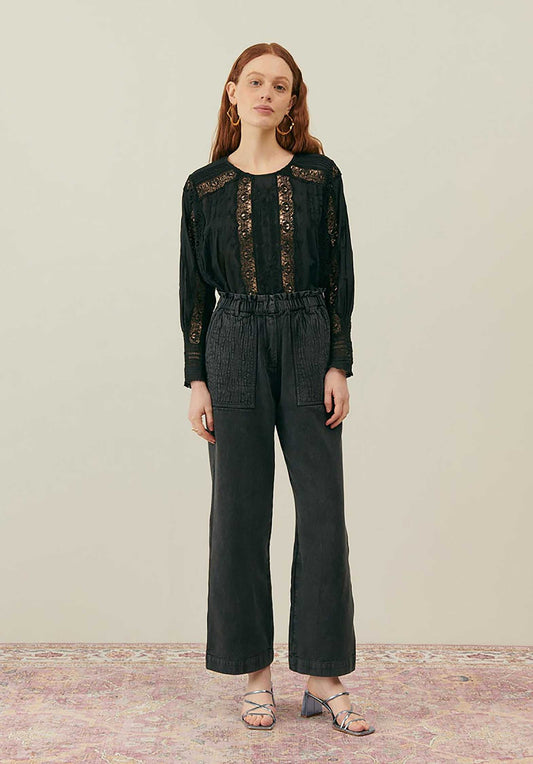 Denim Blouse Jeannine Black
