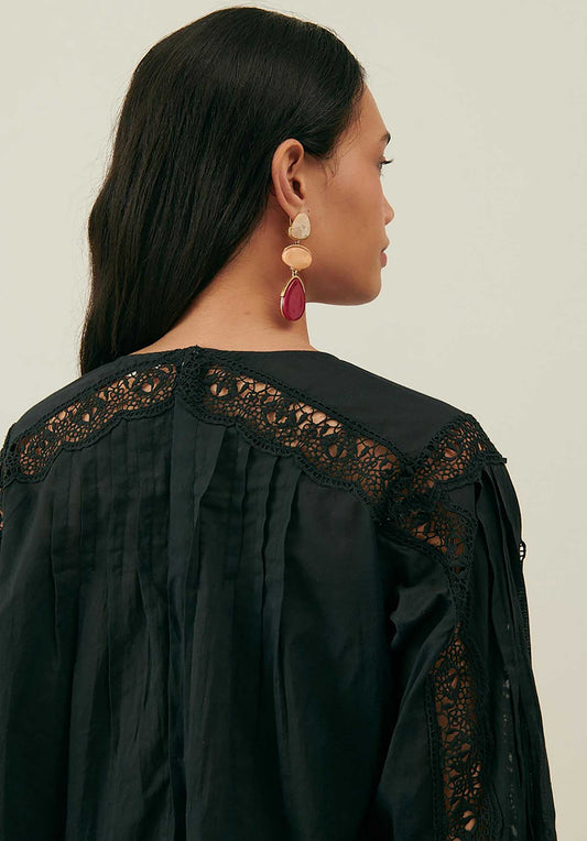 Denim Blouse Jeannine Black